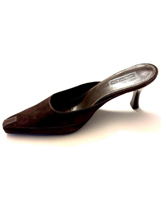 Nordstrom Shoes - NORDSTROM Brown Suede Kitten Heels Mules